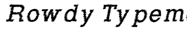 Rowdy Typemachine font preview